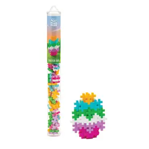 Plus-Plus 70 Piece Easter Egg Tube for Kids | STEM Toy for Fine Motor Skills Development