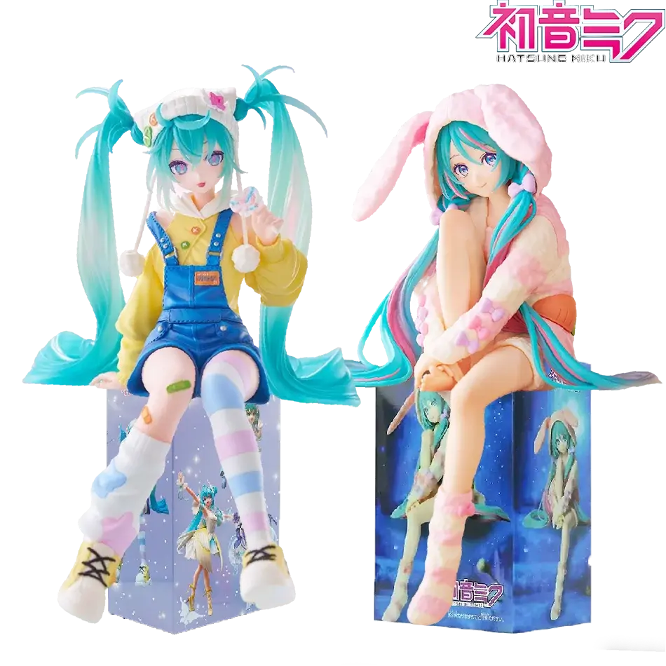 14cm Stylish Futuristic Anime Figure – Bunny-Ear Pajamas & Lollipop Design; Cute Collectible Model Toy