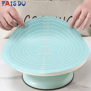 FAIS DU Round Silicone Baking Mat For 12-Inch Diameter Cake Turntable Pad Non-Slip Pad Cake Stand Food Grade Kitchen Baking Tool