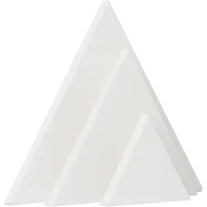 3 Sizes Triangle Shaped Stretched Canvas Primed Ready for Painting