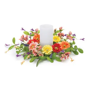 Mixed Floral Candle Ring