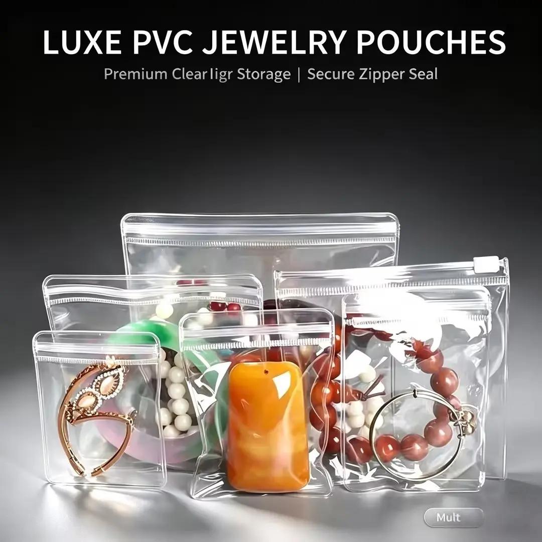 Anti-Oxidation Jewelry Organizer Bags (30-Pack), Clear PVC Zipper Storage Pouches for Necklaces, Earrings, Rings & Bracelets, Tangle-Free Travel Jewelry Storage Bags, Small Accessories Organizer for Collectibles & Makeup