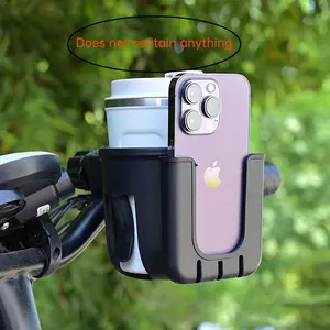 Baby Stroller Cup Holder and Phone Stand, Multi-Functional Stroller Accessory, Adjustable Clamp, Durable Material, Easy Installation