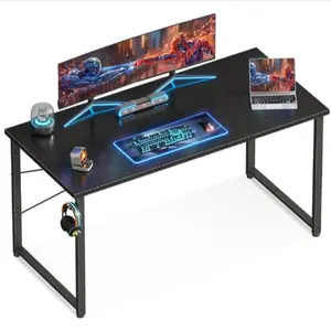 48 Inches Computer Desk for Home Office, Office Table for Small Spaces, Writing Desk with Headphone Hooks, Black