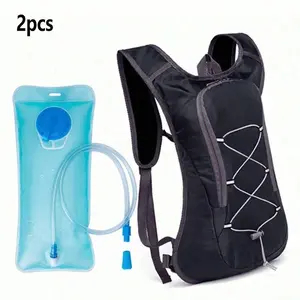 2pcs Water Bag Backpack, 2L Water Bag Backpack, Outdoor Sports, Cycling, Hiking, Running, Camping, Rock Climbing, Beach Bag, Unisex
