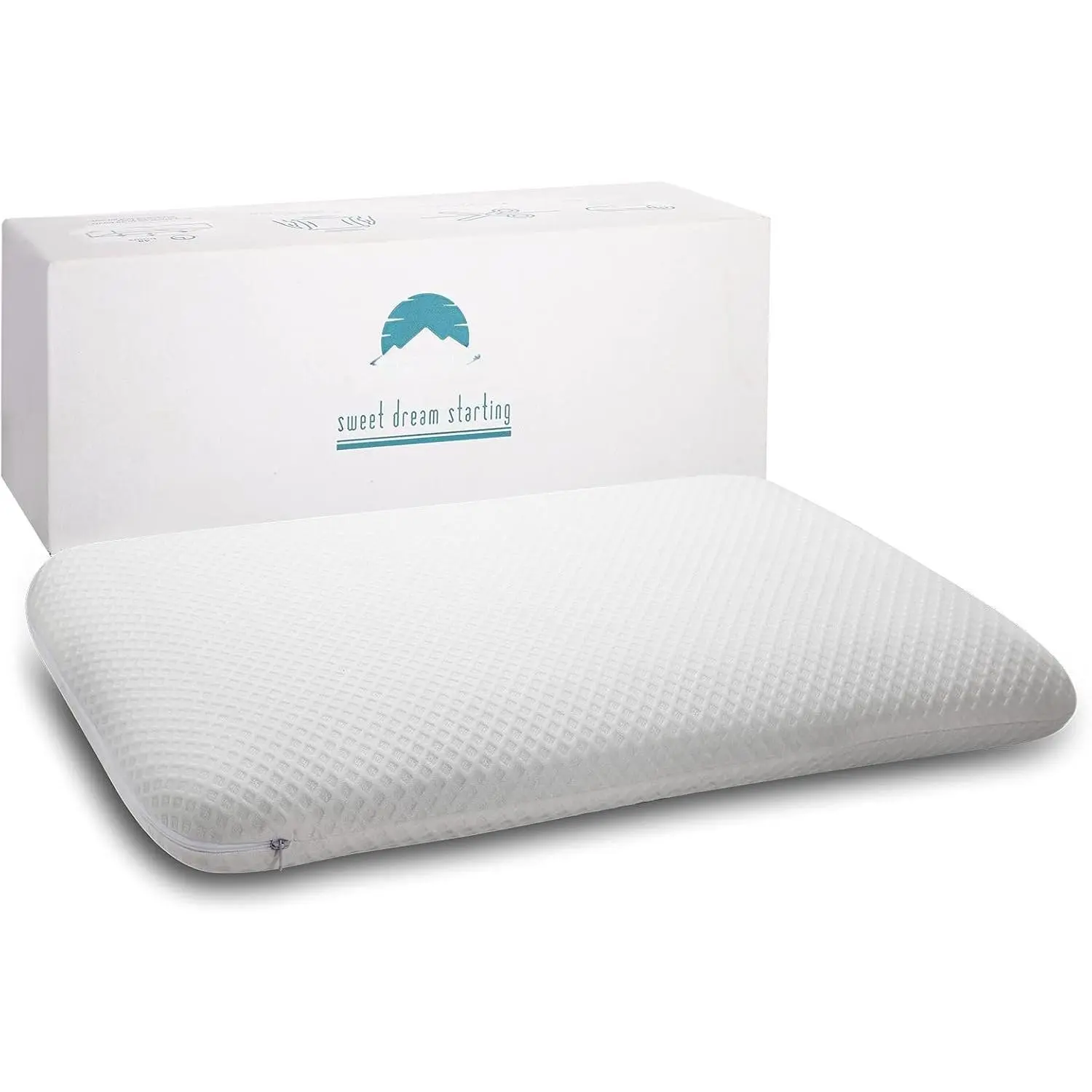 Slim 3.2"  Sleeping Memory Foam Pillow-Thin, Flat, Soft Yet Supportative for Belly, &  Sleepers