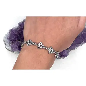 Trinity Bracelet OR ANKLET You Pick (HM158 ) Celtic Bracelets, 316 L Stainless Steel Bracelet