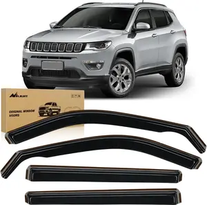 Nilight Vent Window Visors for Jeep Compass 2017 2018 2019 2020 2021 2022 2023 2024, in-Channel Rain Guards, Original Window Deflectors-4PCS Car Vehicle Truck Replacement Acrylic Shatterproof dealsforyoudays