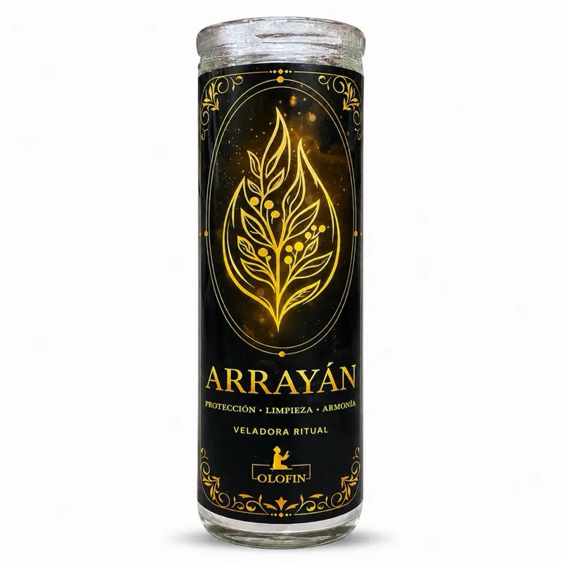 Veladora Preparada de Arrayan Olofin para Limpieza, Protección y Armonía