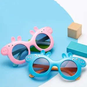 Piggy Peppa Cartoon Party Glasses, Birthday Halloween Christmas Decorations, Perfect Gift for Friends, Home Decor, Valentine's Day Gifts