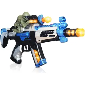 FuryX Light Up Toy Gun for Kids with Vibrating Man - 16" Blaster Gun with LED Lights, Sound Effects, and Vibration Feedback - Cool Toy Guns for Boys and Girls in Colorful Box