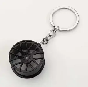 Black Wheel Key Chain