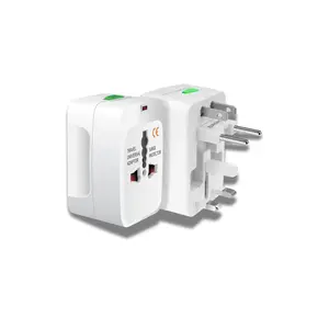 UpTech 1 Portable Worldwide Universal Power Adapter with Surge Protection Compatible with USA EU UK Australia India Outlets Ideal for International Travel