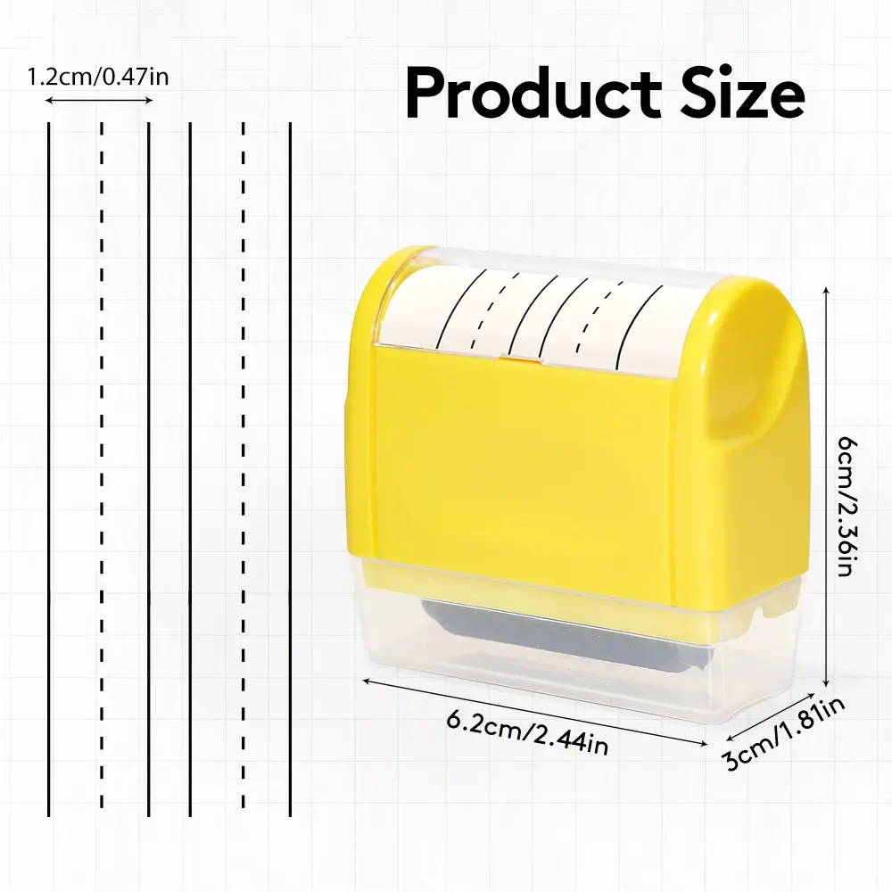 Double Line Stamp Practice Roll Ink Roller, Automatic Ink Refill, Teacher Stamps for Kids Handwriting, Math Equations, Writing Chinese Characters, Office Supplies