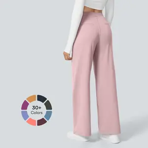 Halara Flex High Waisted Plicated Side Pocket Straight Leg Work Pants