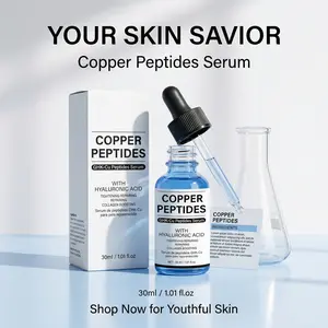 opper Peptides GHK-Cu Face Serum with Hyaluronic Acid, Collagen Boosting & Repairing Skincare, 30ml serum  with  peptides