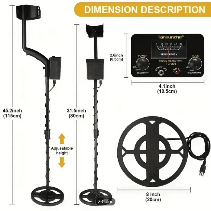 Unlock Your Hidden Treasures With The TC-200 Professional Metal Detector Pinpointer!