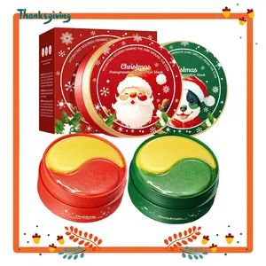 120 PCS Christmas Collagen Eye Mask with Avocado & Pomegranate Hydrating Moisturizer for Brightening & Smooth Skin Reduces Puffiness & Dark Circles Daily Care