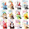 12/15/24-Pack Lightweight Unisex Cheerful Soft Mini Plush Toys with Hats, 12 Pcs Birthday Mini Plush Toys, Birthday Gifts, Back to School Classroom Party Favors, Goodie Bag Stuffers