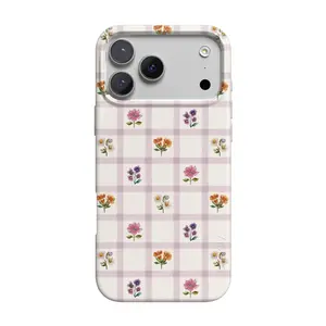 Casely iPhone 17 Pro Case | Meadow Check | Floral Gingham | Compatible with MagSafe | Classic Ultra Thin Design
