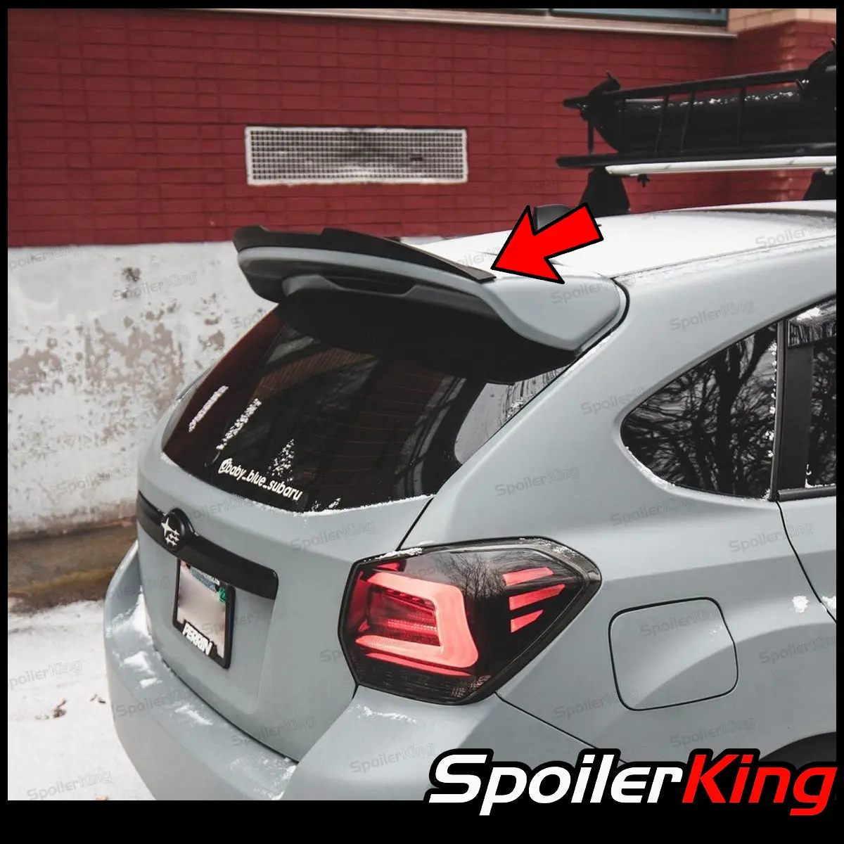 Spoiler King Polyurethane Car Rear Spoiler Extension Gurney Flap (284FSE) - Self Adhesive, for Subaru Impreza Hatchback, XV Crosstrek 2011-2016, Auto Accessories