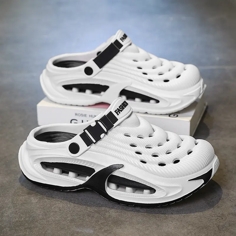 Men's & Women's Outdoor Thick-Sole Non-Slip Odor-Resistant Durable Quick-Drying Soft Beach Shoes, Slip-On Athletic Slides for Street Walking & All-Season Wear