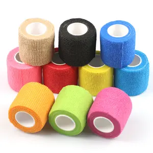 Three-color Mixed Set of Six Self-Adhesive Breathable Sports Bandages Elastic Non-Woven Ankle Elbow Wrap Mini Essential