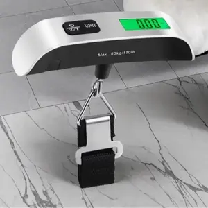 Portable Digital Travel Luggage Scale, Compact Hanging Design, Adjustable Strap, Large Handle, Easy Zero Function, Lightweight & Durable, Traveling Gadgets