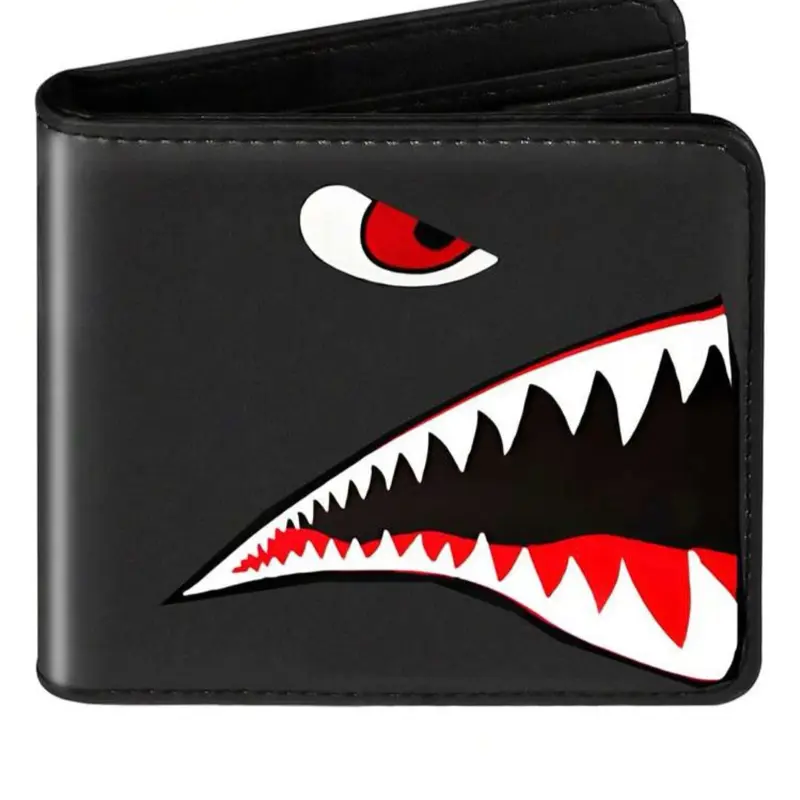 Men's Compact Dark Upgraded Wallet - Stylish Cartoon Design, Multi-Card Holder, Ideal for Men's Gift Ideas (Black), Upgraded Men's Wallets