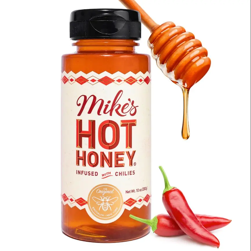 Mike's Hot Honey – America's #1 Spicy Honey! All-Natural, 100% Pure Honey Infused with Chili Peppers, Gluten-Free & Paleo-Friendly (10oz Bottle)
