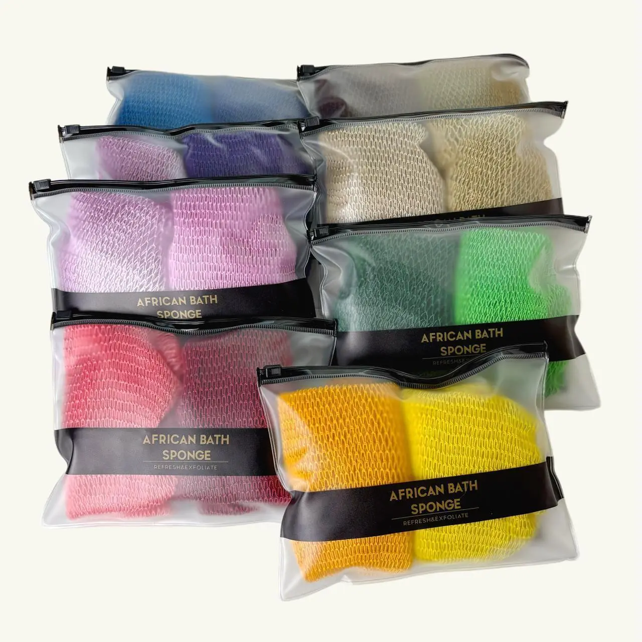 【2PCS】 African Exfoliating Net Bath Sponge, Exfoliating Sponge, African Net Sponge