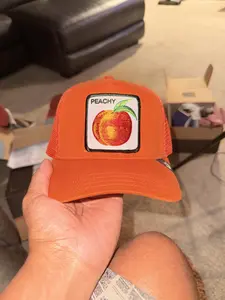 1 of 1 Goorin Bros (super rare-High Demand) “Peachy” Trucker Hat Peach Patch Orange Rare Early Release NWT
