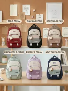 Large Capacity Laptop Backpack for College Students  | Waterproof School Bag | Cute Toast Charm & Multi-Color Options