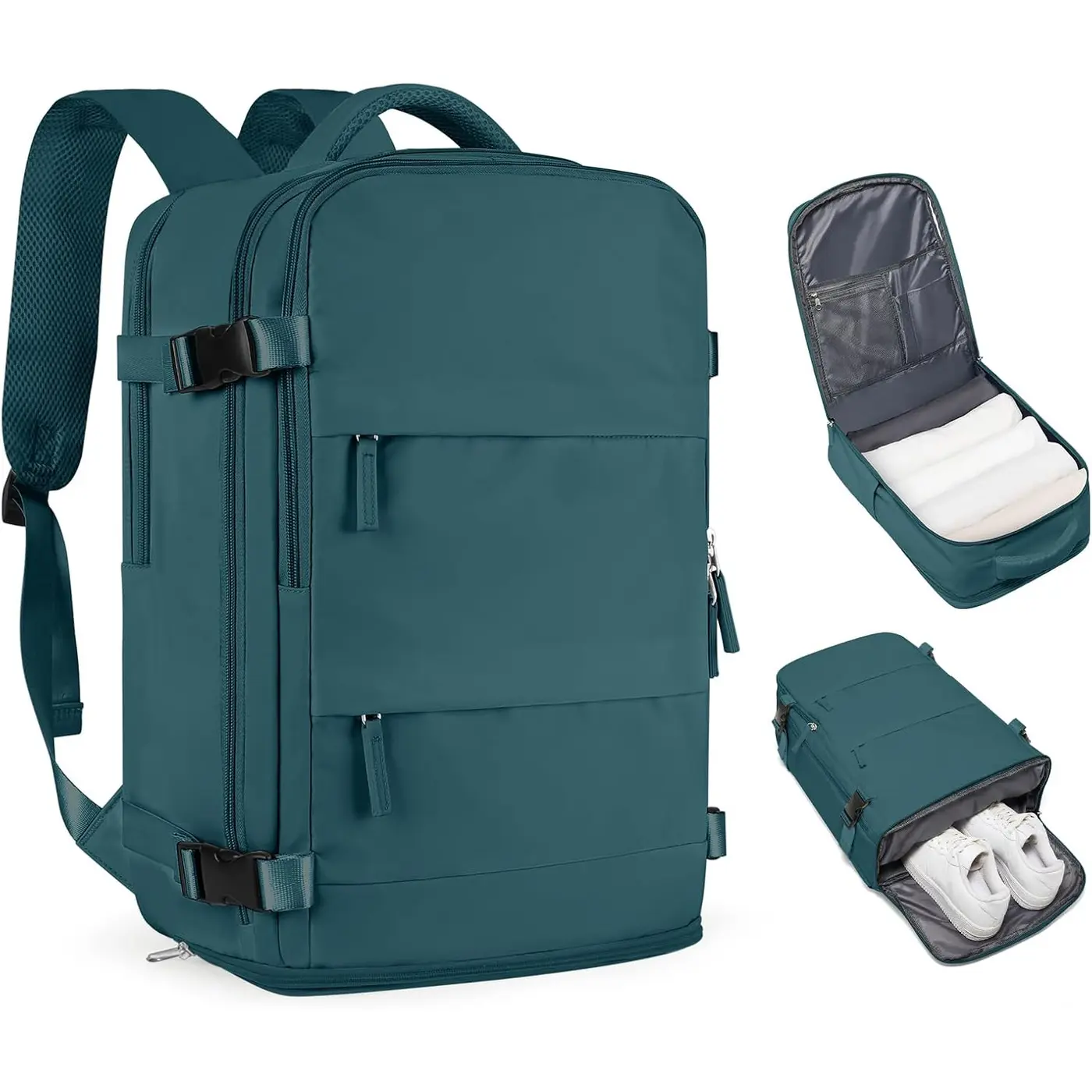 Carry On Travel Backpack with USB Charging Port, Expandable Large Capacity Airline Approved Backpack, Personal Item Flight Bag with Laptop Compartment for Men Women, Back to School and Travel