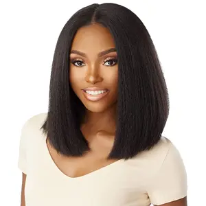 Sensationnel Curls Kinks Texture Glueless 13x6 HD Lace Front Wig - 13x6 KINKY BOB 14 - Kinky Edges