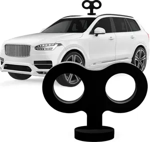 D Car Wind Up Key, Cute Clockwork Wind Up Key for Back of Car Roof Decoration (Black)