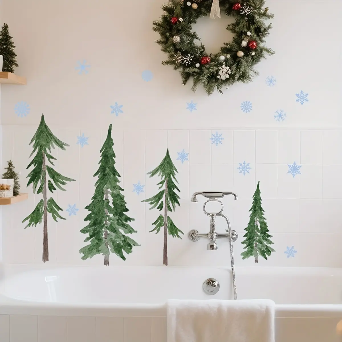 A new Christmas tree wall sticker for bedroom, living room, and bathroom background walls - wall sticker for home decoration and beautification, M20187