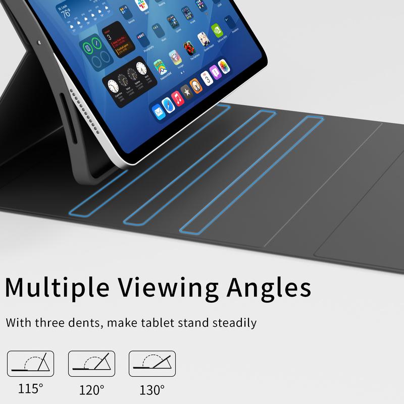 Kenke Backlit Magnetic Bluetooth Keyboard Case Foldable Multi-Angle Cover with Pencil Holder Color Options For iPad (A16)11th/10th Gen11/10.9''2025/2022,iPad Air11''M3/M2 2025/2024,Air5th/4th Gen10.9''2022/2020