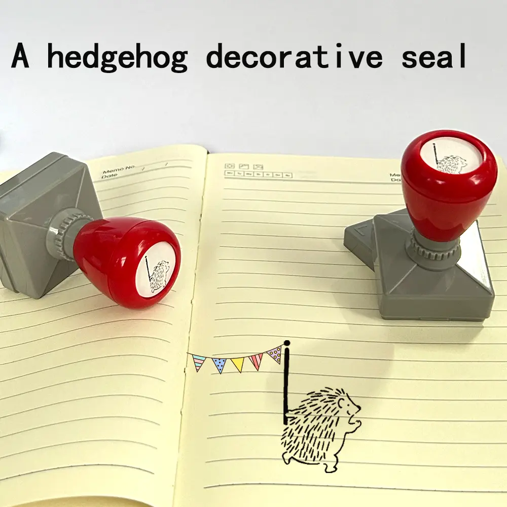 Hedgehog Pattern Custom Stamp for Teachers, Fun Classroom Teaching Tool, Ideal for Scrapbooking Crafts Greeting Cards Journals Rewards Gifts Ink