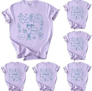 Custom Comfort Colors Floral Gigi T-Shirt, Floral Mama Shirt, Personalized Mothers Day Gift Shirt, Grandma Nene Auntie Mimi Nana Nani Yaya Shirt