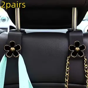 2 Pairs Car Seat Back Hooks, Creative Cute Cartoon Design, Multifunctional Car Hooks for Organizing Bags, Durable Fashionable Car Accessories, Car Hanger, Car Organizers