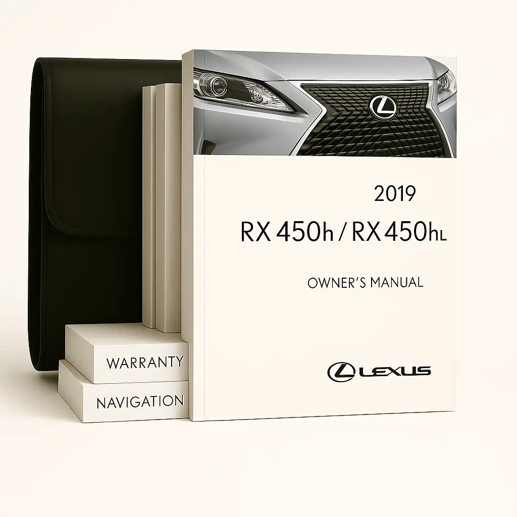 2019 Lexus RX 450h 450hL Owners Manual - Complete Set