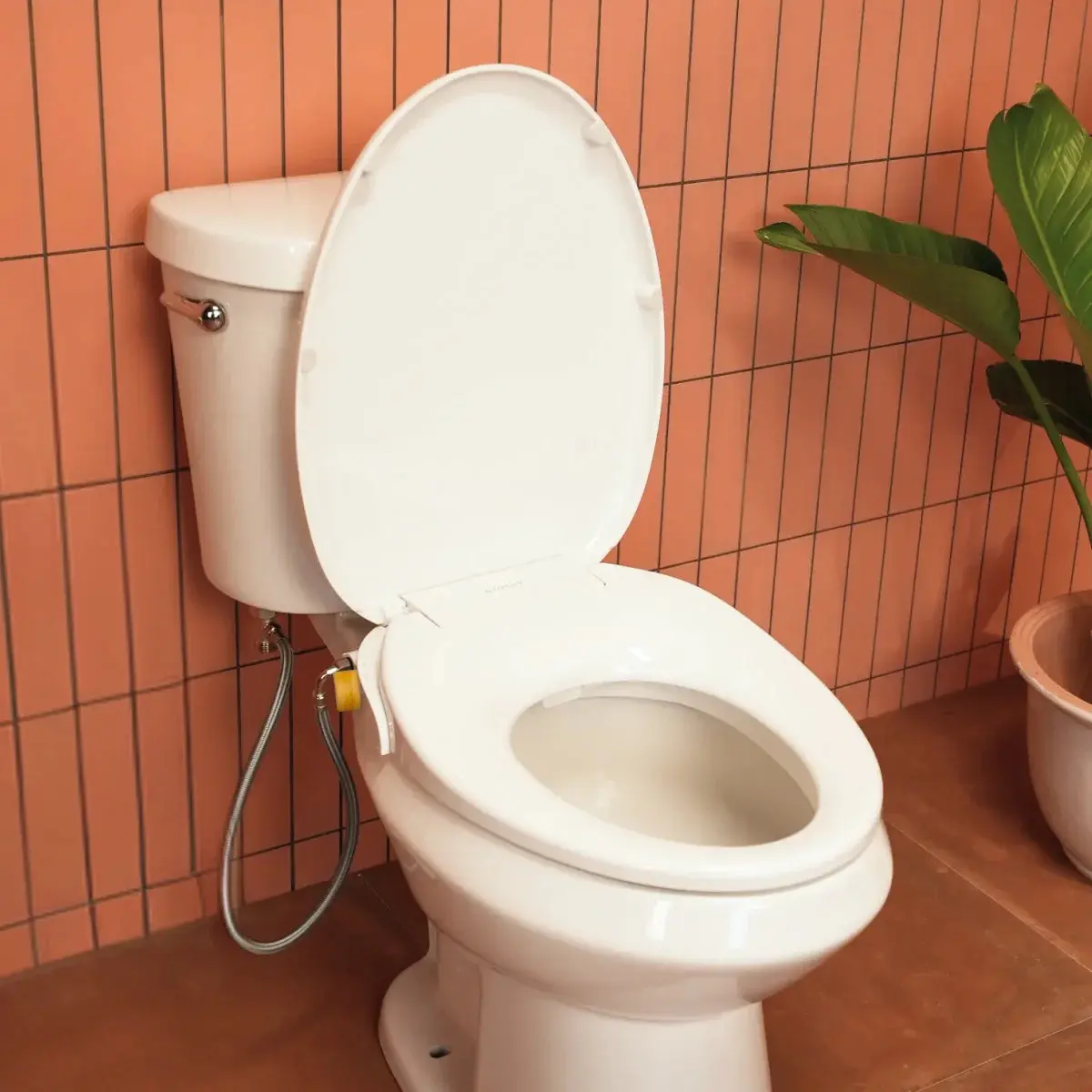 TUSHY Wave Manual Non-Electric Bidet Toilet Seat Accessory - DuoFlow Nozzles, Quick-Release Button, Soft-Close Easy Clean Seat, Simple Install, Dual Spray, Universal Fit (Fits 95% Toilets), No Plug Required, Minimalist Bathroom Fixture
