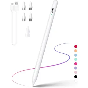 Stylus Pen,  Stylus Pen Compatible for iOS and Android Touchscreens/Phones, Rechargeable Stylus Pen with Dual Touch Screen, Stylus Pencil for A-pple/Android/Tablet, 16.5CM,White