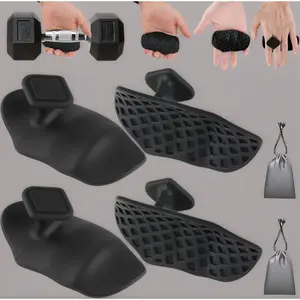 4-PCS Premium Anti Slip Weight Lifting Gloves for Men Women Gym Training Ergonomic Palm Protectors for Deadlifts Rows Intensive Exercise