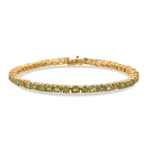 Demantoid Garnet 9.85 ctw Evergreen Elegance Bracelet in 18K Vermeil Yellow Gold Over Sterling Silver 7.25 In Christmas Gifts