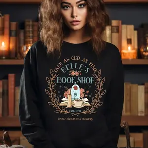Retro Tale As Old As Time Belle's Book Shop Sweatshirt and Tshirt, Beauty and the Beast Shirt, Belle Princess, Belle's Book Shop Shirt, Tale As Old As Time, Fairy Tale Princess, Family Trip Shirt, Bookish Sweatshirt
