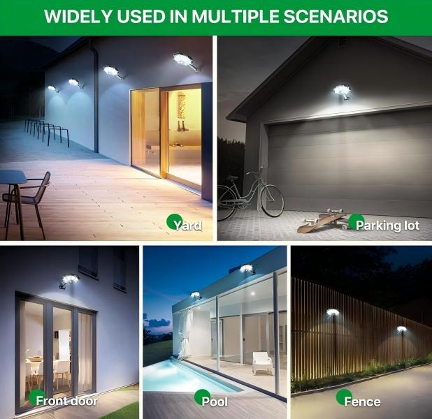 Solar Powered Decorative Garden Light 8 Sides LED Outdoor Decor Waterproof Romantic Ambience Light Unique Holiday Party Gift for Patio Yard Pathway Lawn Home Decor