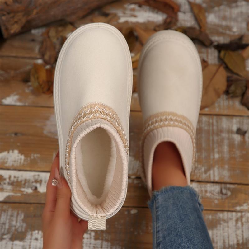Women's Chunky Platform Sock Snow Boots Cozy Winter Knit Footwear Indoor Outdoor Shoes