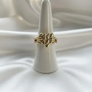 Gold filled heart nugget ring